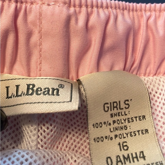 LL Bean light pink lined shorts with pockets - girls size 16 - Picture 4 of 4